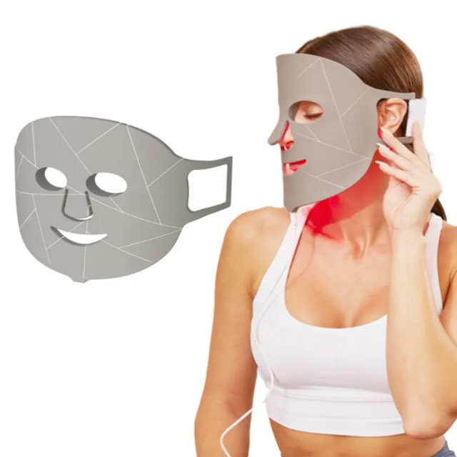 Draagbaar gezichtsmasker met rode infraroodlichttherapie